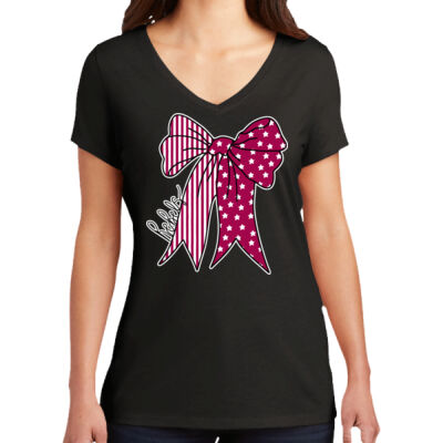 Rebel Bow Tri-Blend V-Neck Thumbnail