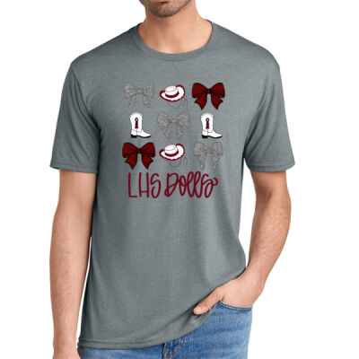 Dolls Boot & Hat Tic Tac Toe Triblend T-Shirt Thumbnail