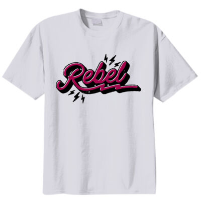 Retro Rebels Black & Maroon Youth 50/50 T-Shirt Thumbnail
