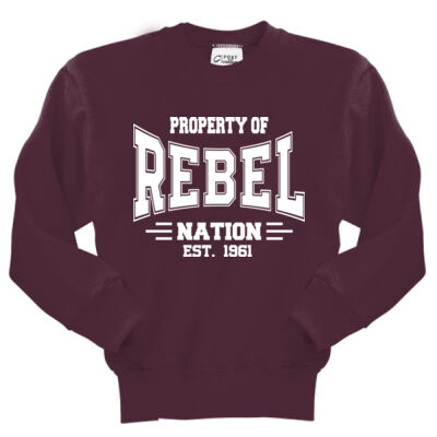 Rebel Nation White Sweatshirt Youth Thumbnail